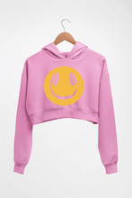 Load image into Gallery viewer, Emoji Headphone Music Crop HOODIE FOR WOMEN-Light Baby Pink-Ektarfa.online
