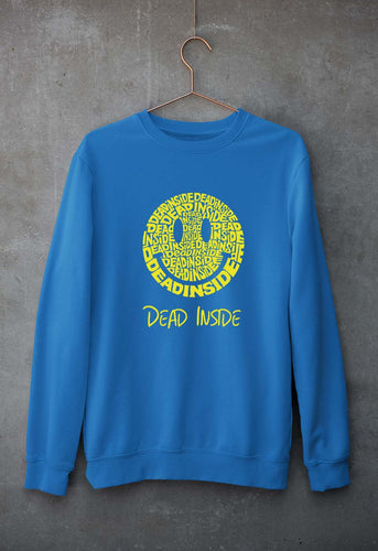 Dead Inside Emoji Unisex Sweatshirt for Men/Women-Royal Blue-Ektarfa.online