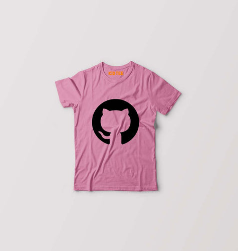 GitHub Kids T-Shirt for Boy/Girl-Pink-Ektarfa.online