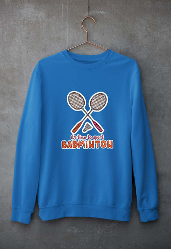 Badminton Unisex Sweatshirt for Men/Women-Royal Blue-Ektarfa.online