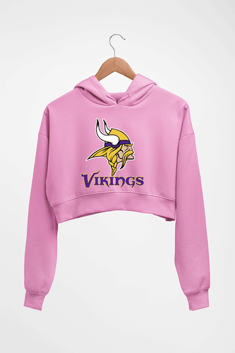 Vikings Crop HOODIE FOR WOMEN-Light Baby Pink-Ektarfa.online