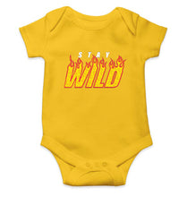 Load image into Gallery viewer, Stay Wild Kids Romper Kids Romper For Baby Boy/Girl-0-5 Months(18 Inches)-Yellow-Ektarfa.online
