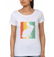 Load image into Gallery viewer, Rabbit Bunny T-Shirt for Women-White-Ektarfa.online
