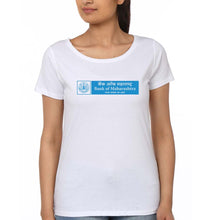 Load image into Gallery viewer, Bank of Maharashtra T-Shirt for Women-White-Ektarfa.online
