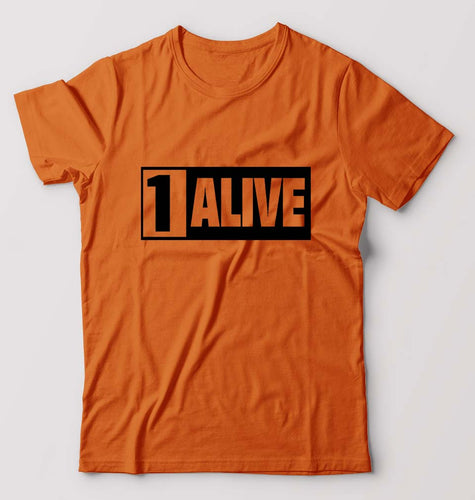 PUBG 1 Alive T-Shirt for Men-Orange-Ektarfa.online