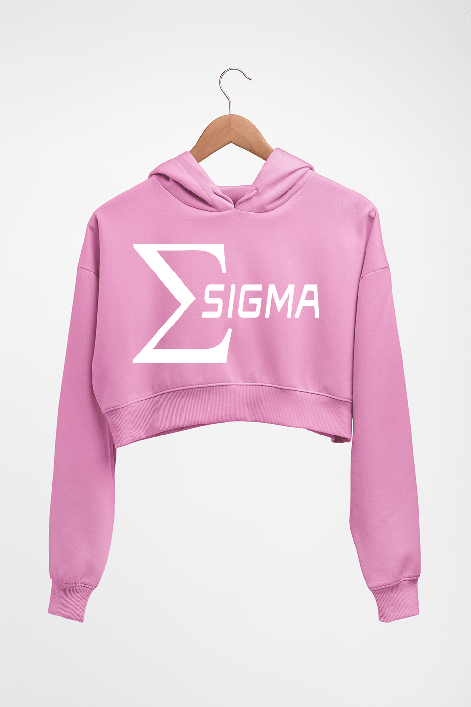 Sigma Crop HOODIE FOR WOMEN-Light Baby Pink-Ektarfa.online