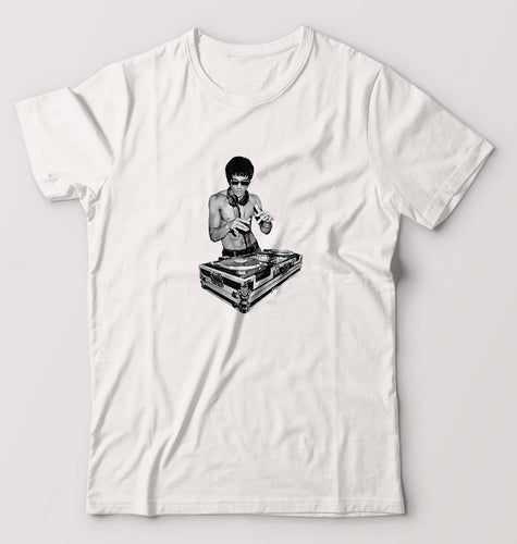 DJ Bruce Lee T-Shirt for Men-White-Ektarfa.online