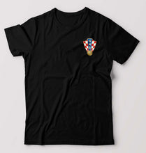 Load image into Gallery viewer, Croatia Football T-Shirt for Men-Black-Ektarfa.online
