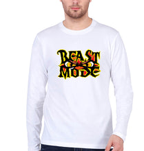 Load image into Gallery viewer, Gym Beast Full Sleeves T-Shirt for Men-White-Ektarfa.online
