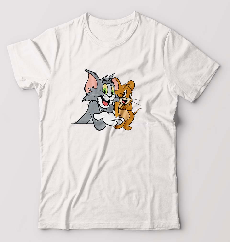 Tom and Jerry T-Shirt for Men-White-Ektarfa.online