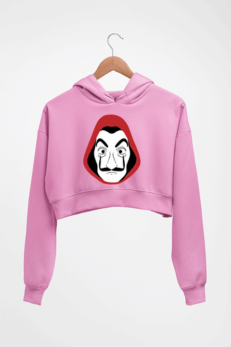 Salvador Dalí Crop HOODIE FOR WOMEN-Light Baby Pink-Ektarfa.online
