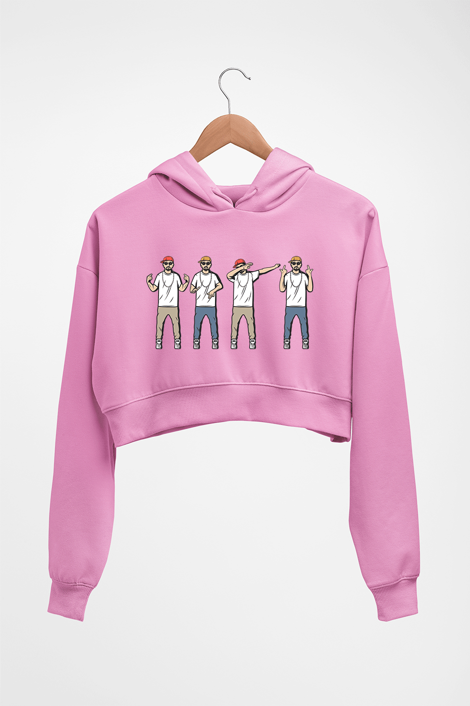 Hip Hop Style Crop HOODIE FOR WOMEN-Light Baby Pink-Ektarfa.online