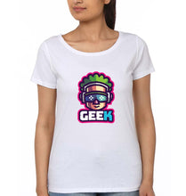 Load image into Gallery viewer, Geek T-Shirt for Women-White-Ektarfa.online
