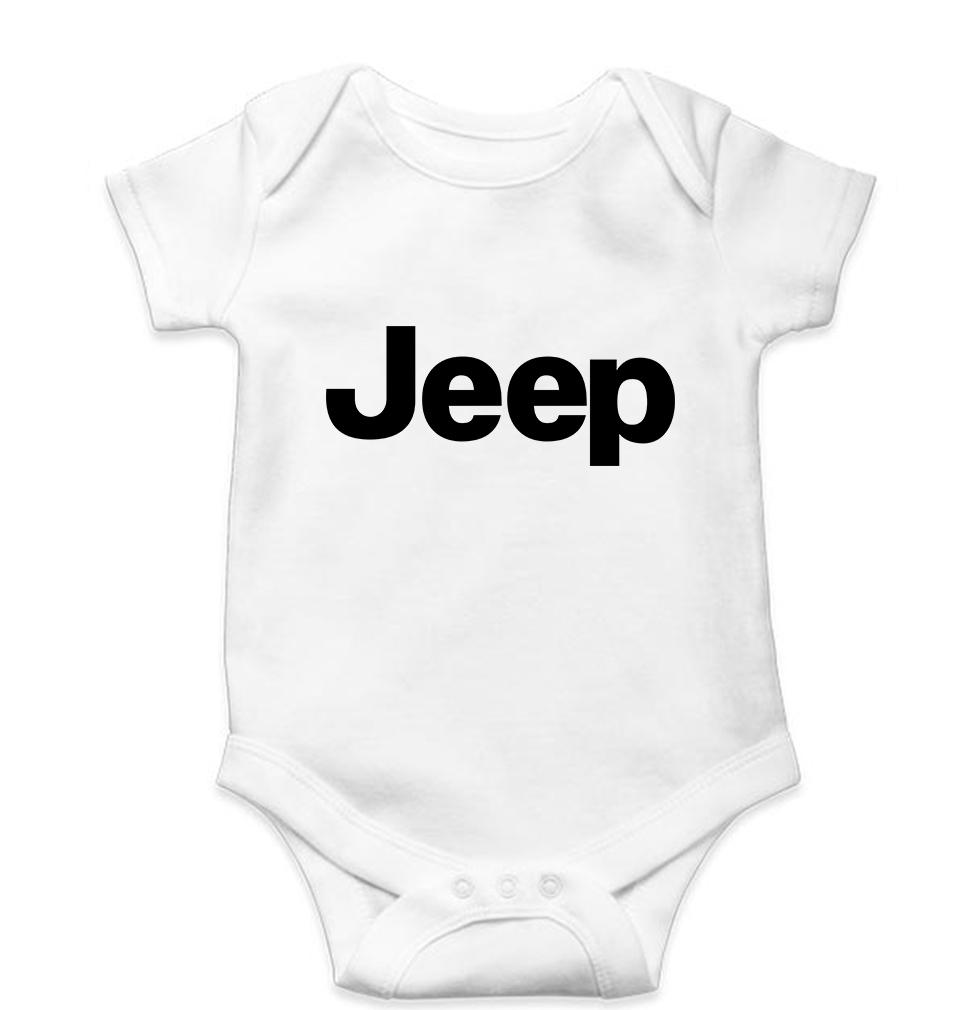 Jeep Kids Romper For Baby Boy/Girl-White-Ektarfa.online