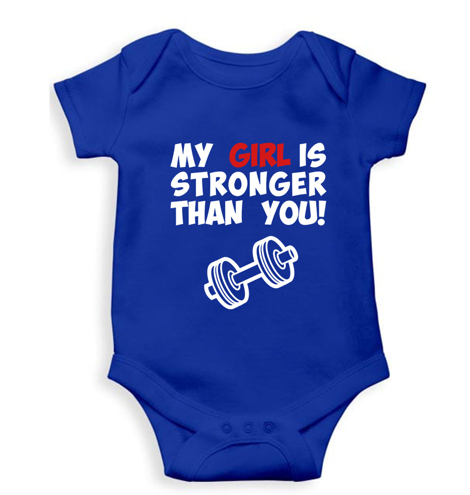 Gym Funny Kids Romper For Baby Boy/Girl-Royal Blue-Ektarfa.online