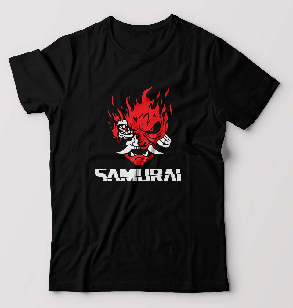 Cyberpunk Samurai T-Shirt for Men-Black-Ektarfa.online
