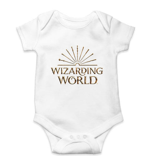 Wizarding World Kids Romper For Baby Boy/Girl-0-5 Months(18 Inches)-White-Ektarfa.online