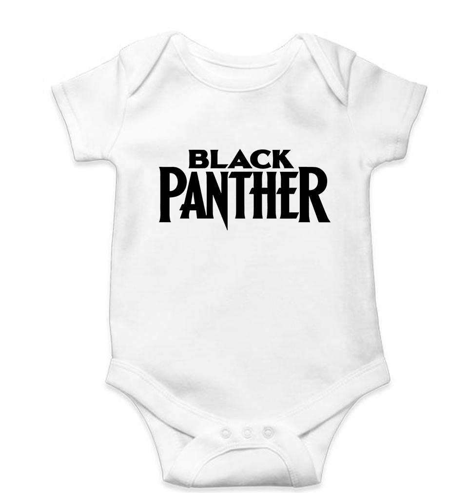Black Panther Superhero Kids Romper For Baby Boy/Girl-White-Ektarfa.online