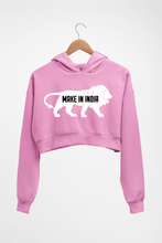 Load image into Gallery viewer, Make in India Crop HOODIE FOR WOMEN-Light Baby Pink-Ektarfa.online
