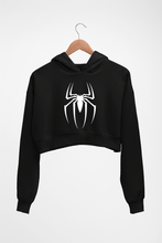 Load image into Gallery viewer, Spiderman Crop HOODIE FOR WOMEN-Black-Ektarfa.online
