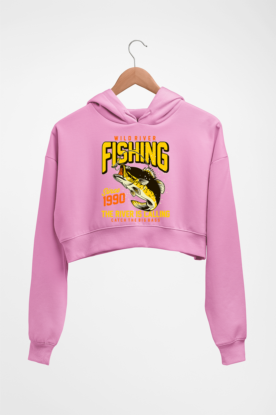 Fishing Crop HOODIE FOR WOMEN-Light Baby Pink-Ektarfa.online