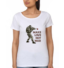 Load image into Gallery viewer, Guns N&#39; Roses Make Love Not War T-Shirt for Women-White-Ektarfa.online
