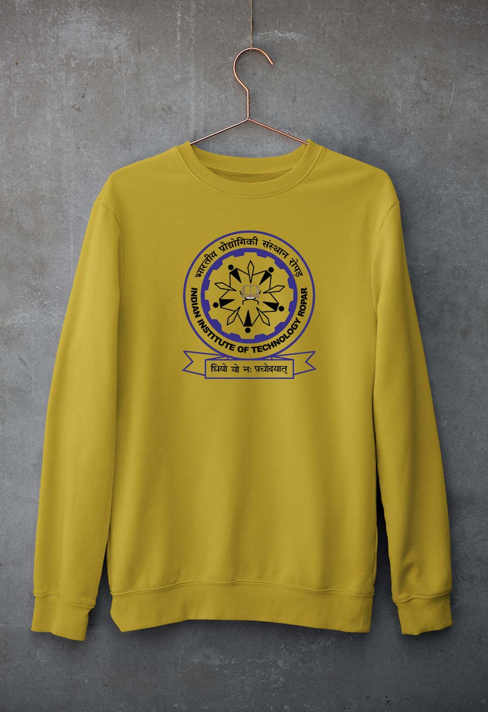IIT Ropar(Punjab) Unisex Sweatshirt for Men/Women-Mustard Yellow-Ektarfa.online