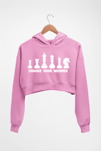 Load image into Gallery viewer, Chess Crop HOODIE FOR WOMEN-Light Baby Pink-Ektarfa.online
