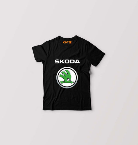 Skoda Kids T-Shirt for Boy/Girl-Black-Ektarfa.online
