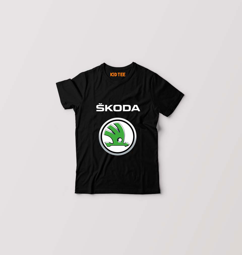 Skoda Kids T-Shirt for Boy/Girl-Black-Ektarfa.online