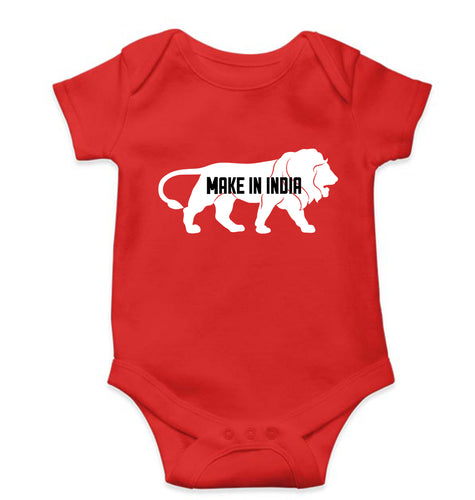 Make in India Kids Romper For Baby Boy/Girl-Red-Ektarfa.online