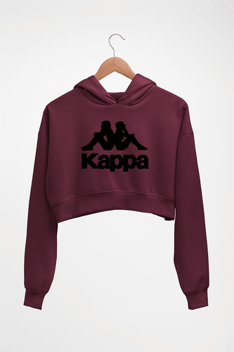 Kappa Crop HOODIE FOR WOMEN-Maroon-Ektarfa.online