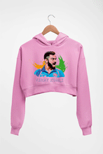 Load image into Gallery viewer, Virat Kohli Crop HOODIE FOR WOMEN-Light Baby Pink-Ektarfa.online
