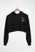 Load image into Gallery viewer, OVO Logo Crop HOODIE FOR WOMEN-Black-Ektarfa.online
