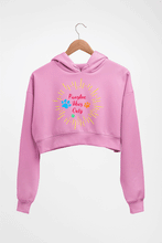 Load image into Gallery viewer, Dog Positive Vibes Crop HOODIE FOR WOMEN-Light Baby Pink-Ektarfa.online
