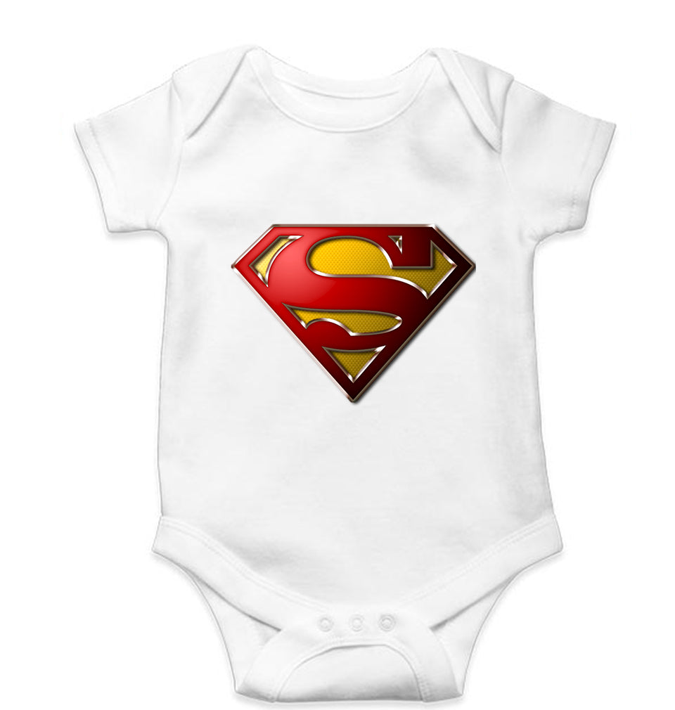 Superman Superhero Kids Romper For Baby Boy/Girl-0-5 Months(18 Inches)-White-Ektarfa.online
