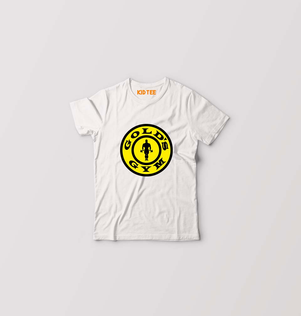 Gold's Gym Kids T-Shirt for Boy/Girl-White-Ektarfa.online