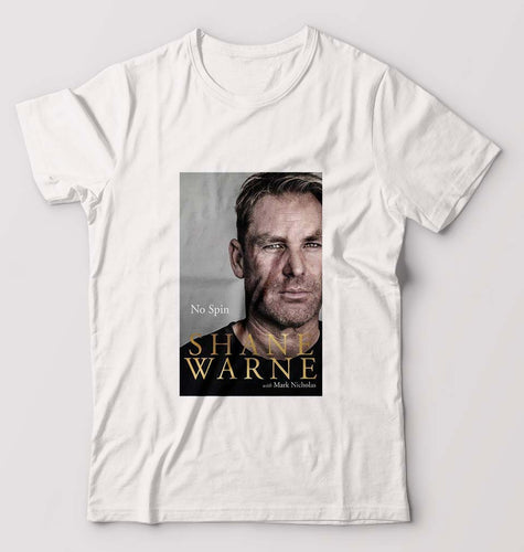 Shane Warne T-Shirt for Men-White-Ektarfa.online