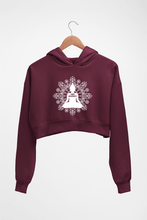 Load image into Gallery viewer, Aham Bhahmasmi Crop HOODIE FOR WOMEN-Maroon-Ektarfa.online
