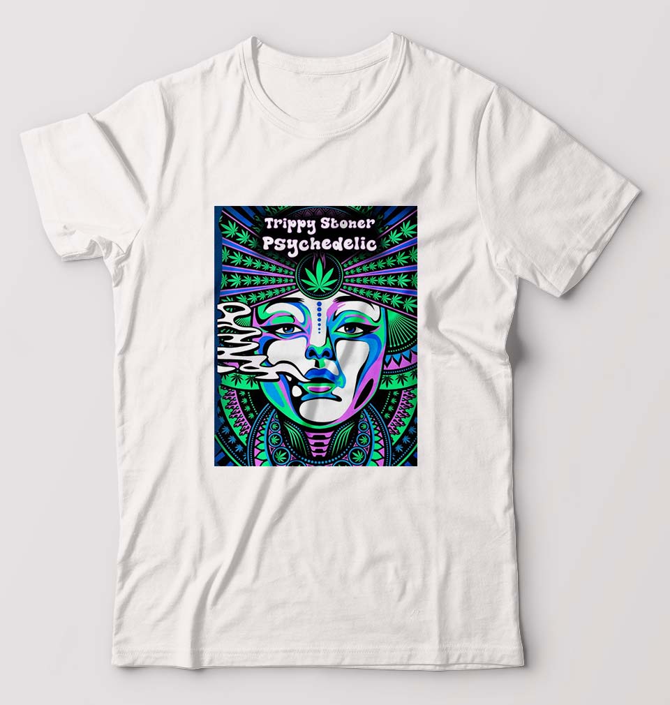 Trippy Stoner Psychedelic T-Shirt for Men-White-Ektarfa.online