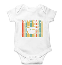 Load image into Gallery viewer, Drummer Papa Kids Romper For Baby Boy/Girl-0-5 Months(18 Inches)-White-Ektarfa.online
