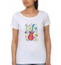 Load image into Gallery viewer, Psychedelic Music T-Shirt for Women-White-Ektarfa.online
