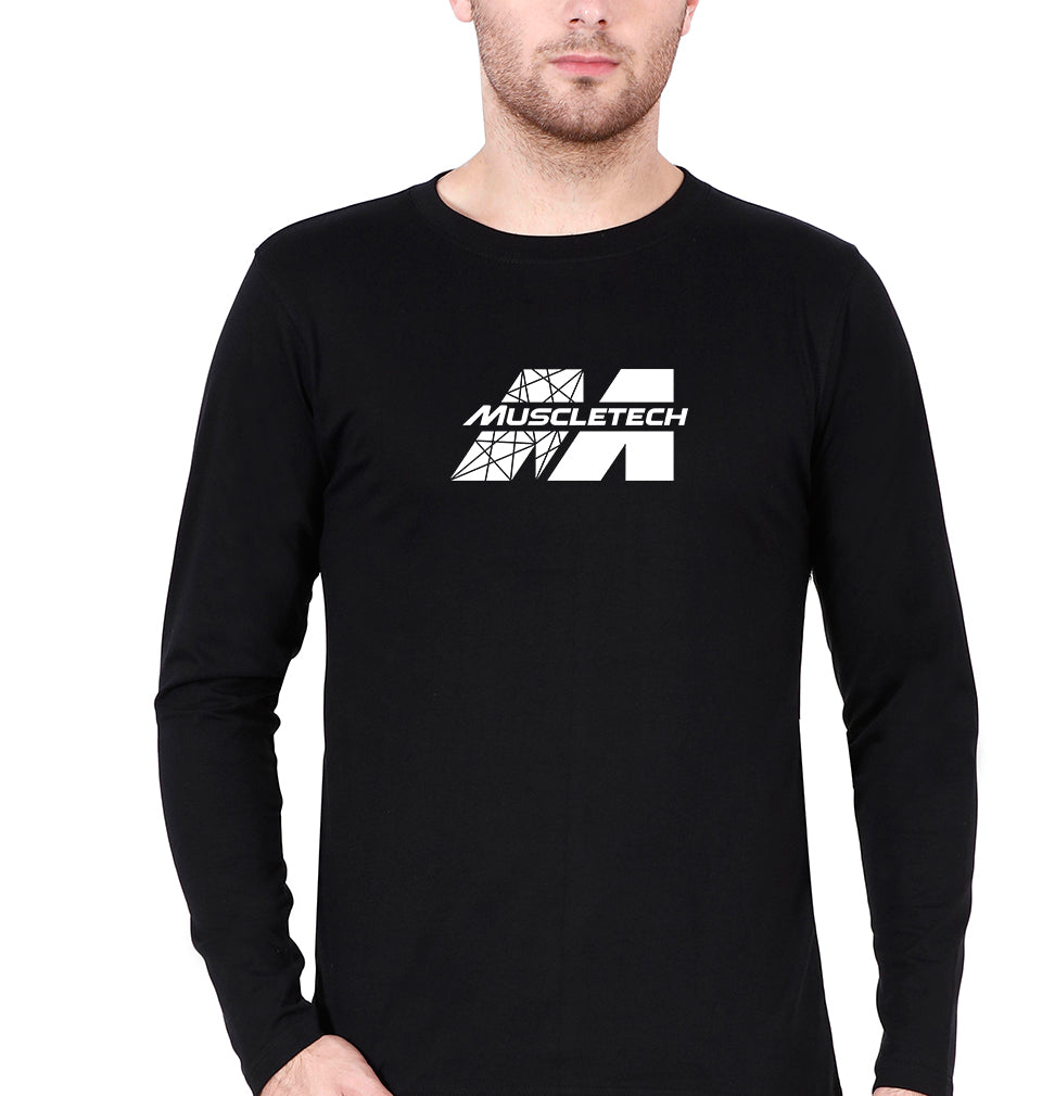 Muscletech Full Sleeves T-Shirt for Men-Black-Ektarfa.online
