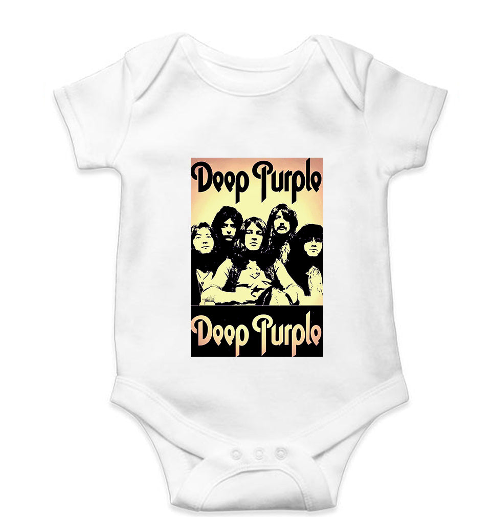 Deep Purple Kids Romper For Baby Boy/Girl-0-5 Months(18 Inches)-White-Ektarfa.online