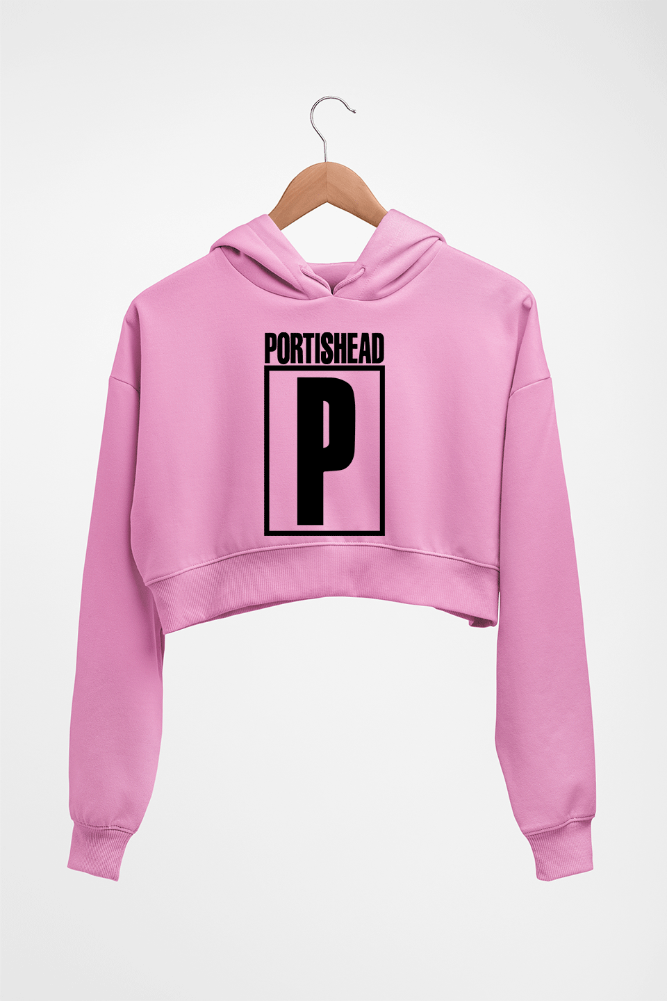 Portishead Crop HOODIE FOR WOMEN-Light Baby Pink-Ektarfa.online