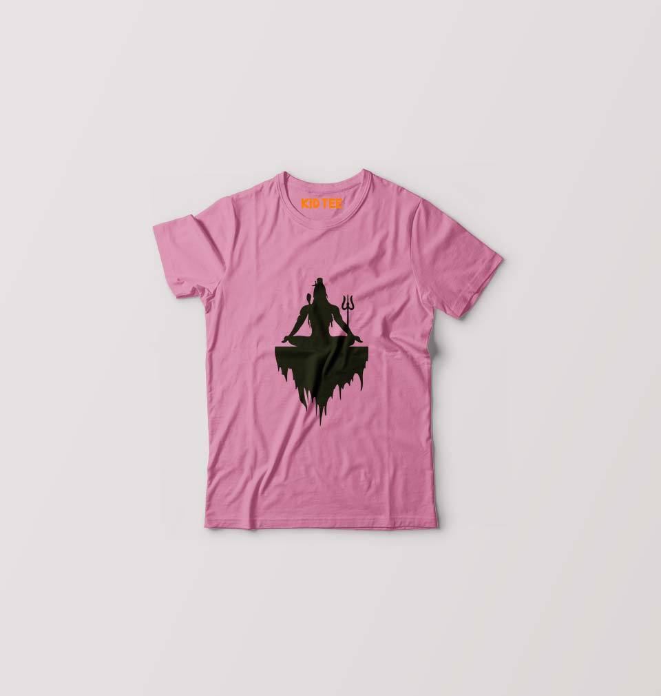 Mahakal Mahadev Bholenath Shiva Shivji Kids T-Shirt for Boy/Girl-Pink-Ektarfa.online