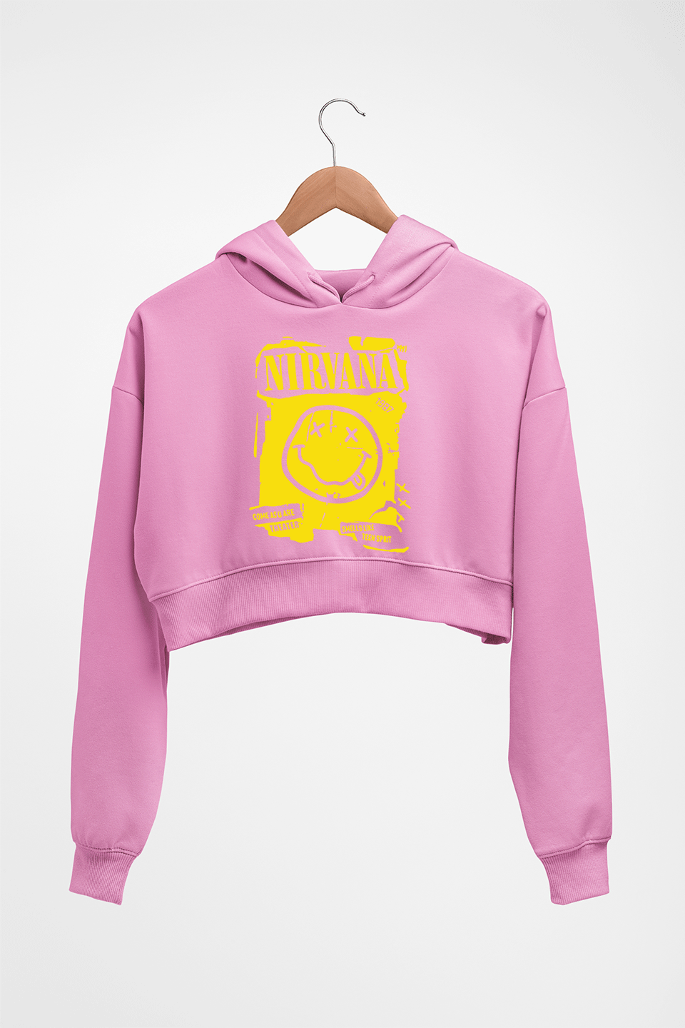 Nirvana Crop HOODIE FOR WOMEN-Light Baby Pink-Ektarfa.online
