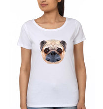 Load image into Gallery viewer, Pug Dog T-Shirt for Women-White-Ektarfa.online
