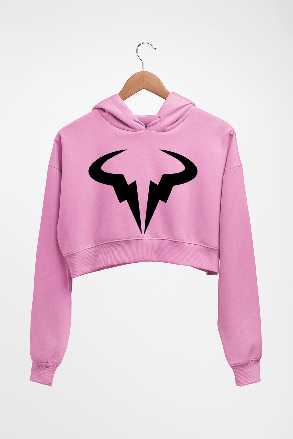 Rafael Nadal (RAFA) Crop HOODIE FOR WOMEN-Light Baby Pink-Ektarfa.online