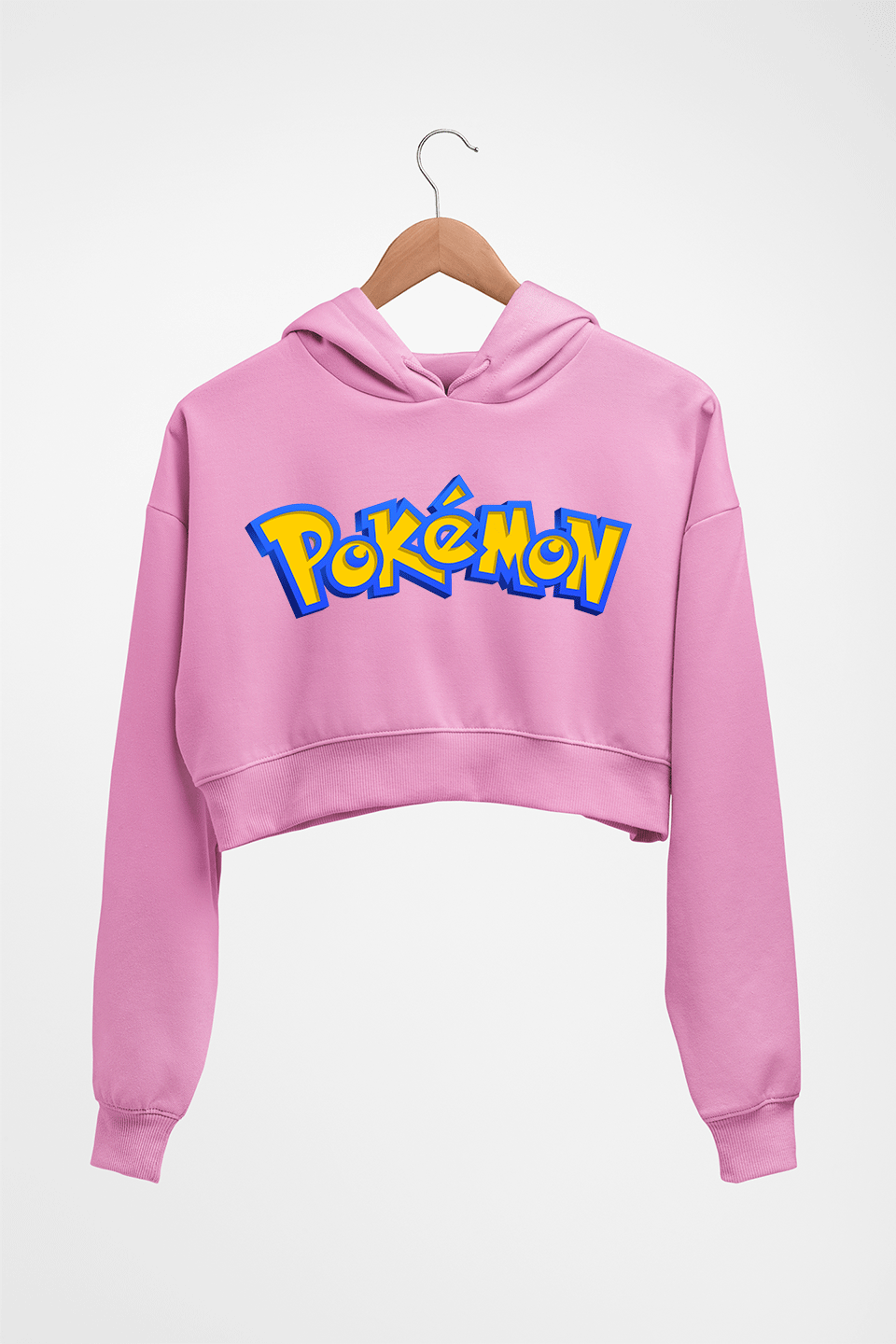 Pokémon Crop HOODIE FOR WOMEN-Light Baby Pink-Ektarfa.online